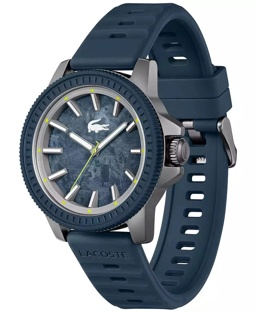 Lacoste Men's Highkey Blue Silicone Strap Watch 43mm 2