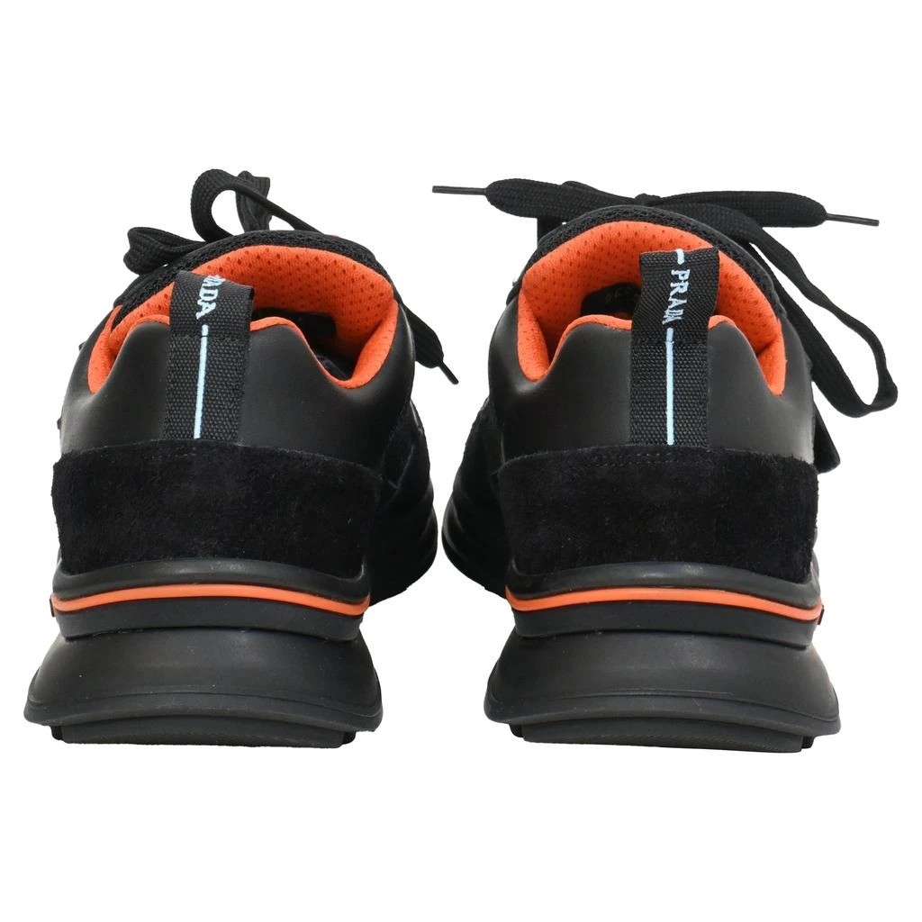 Shop Mechano Sneakers in Black Orange Leather on Sale at