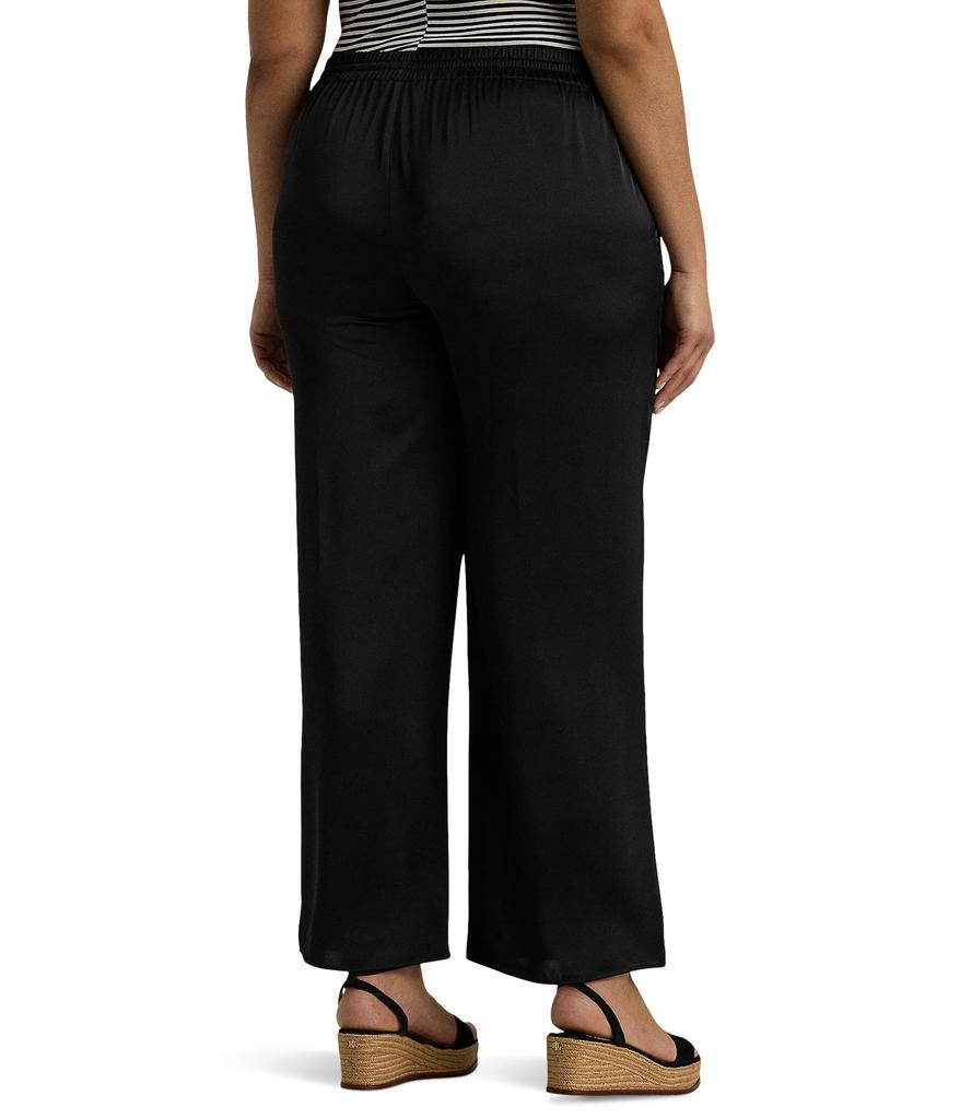 LAUREN Ralph Lauren Plus-Size Satin Charmeuse Wide-Leg Pant