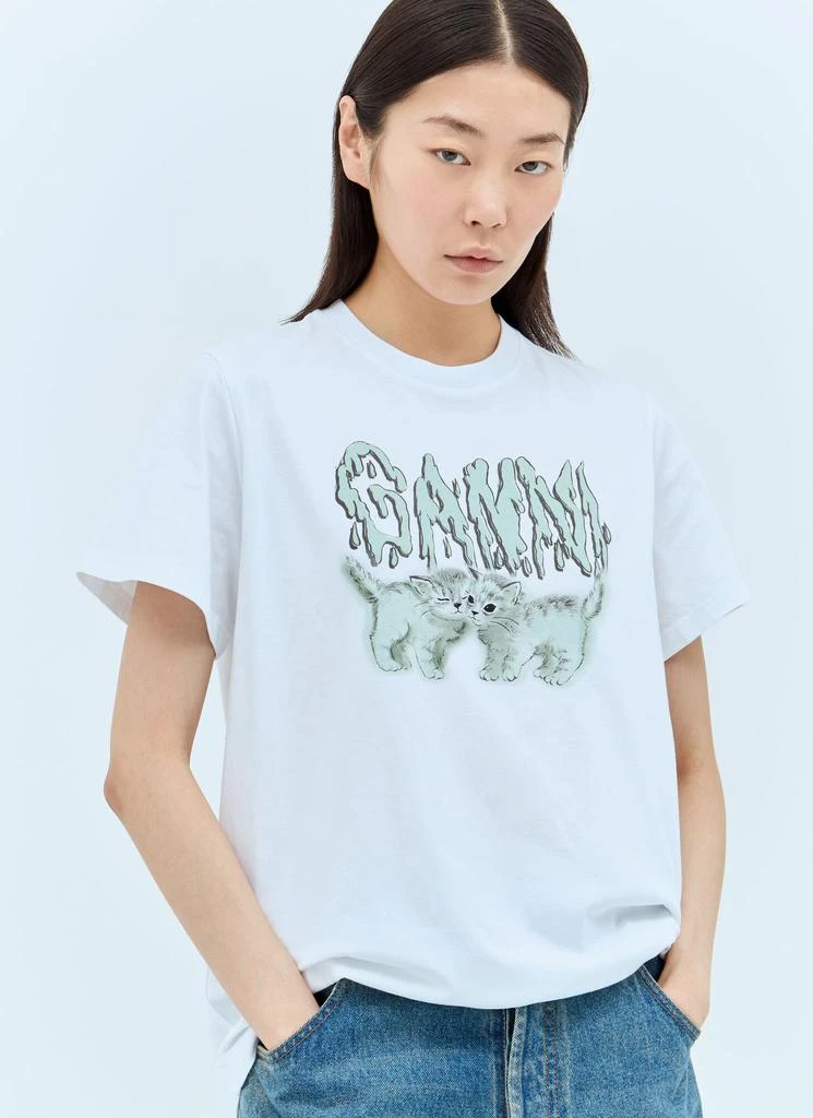 Ganni Love Cats T-Shirt 1