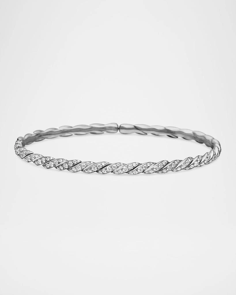 David Yurman Sculpted Cable Flex Bracelet in 18K White Gold, 3.5mm 4