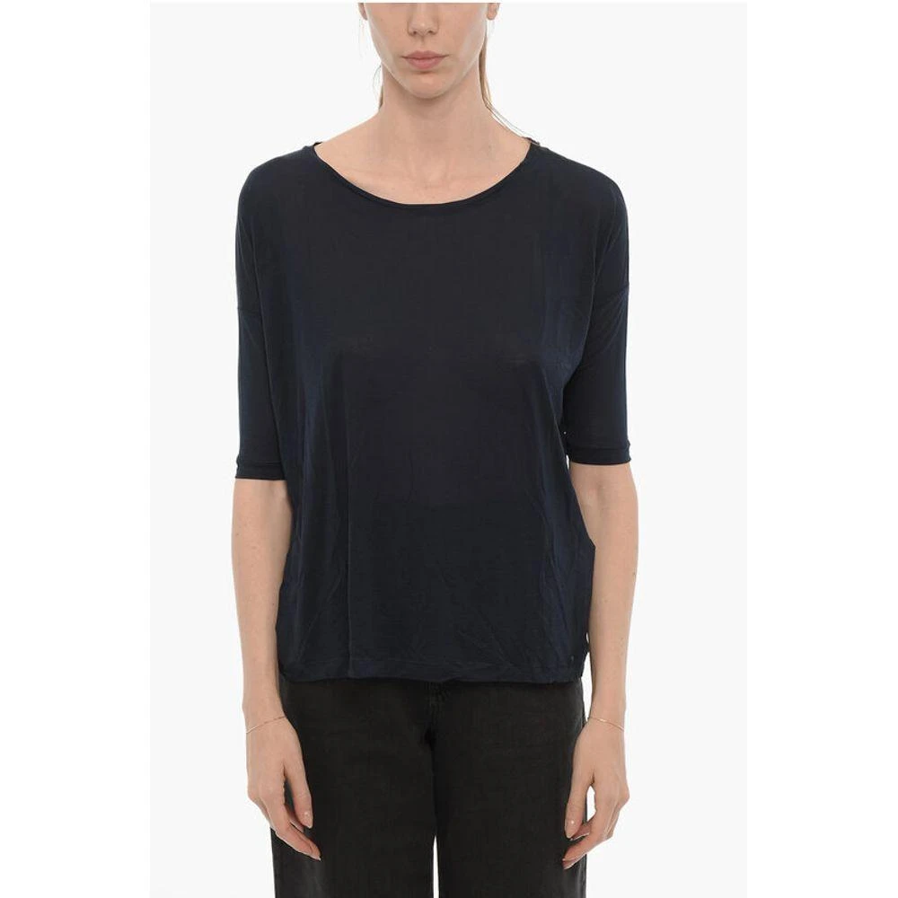 Woolrich Solid Color Oversized Crew-neck Women's T-shirt 1