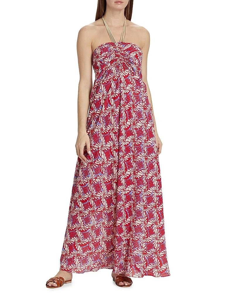 XIRENA Maya Floral Cotton Halterneck Maxi Dress 3