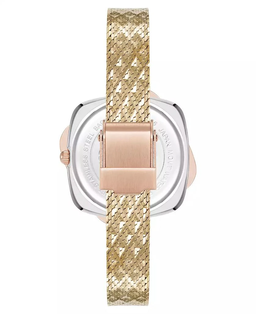 Anne Klein Women's Quartz Elegant Hidden Crystal Tri-Tone Stainless Steel Mesh Band Watch 2