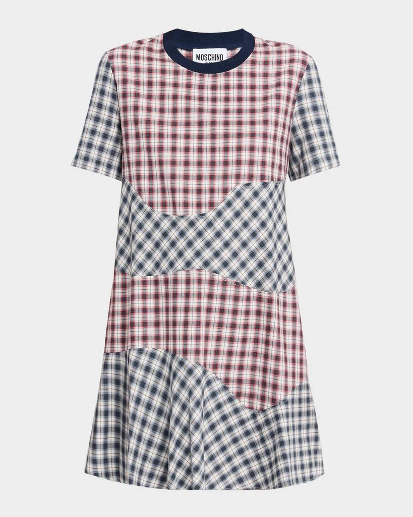 Moschino Jeans Check Mini T-Shirt Dress