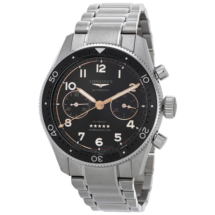 Longines Spirit Flyback Chronograph Automatic Black Dial Men's Watch L3.821.4.53.6