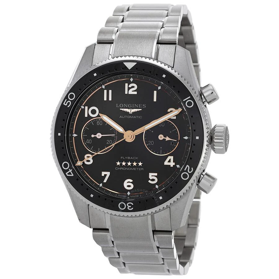 Longines Spirit Flyback Chronograph Automatic Black Dial Men's Watch L3.821.4.53.6 1