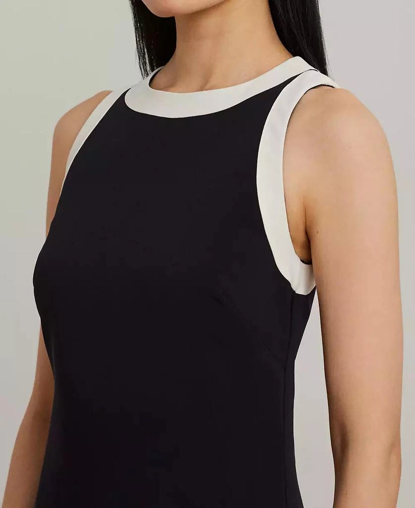 Ralph Lauren Women's  Two-Tone Crepe Sleeveless Shift Dress 4