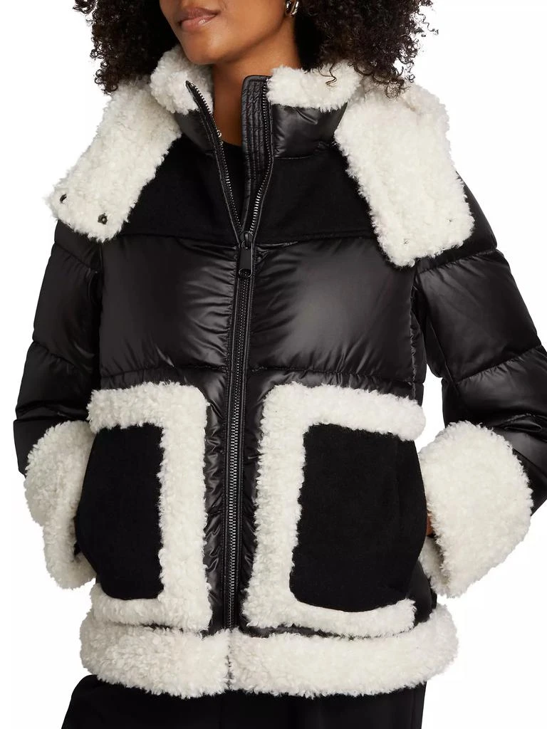 Mercer Collective Dana Mixed-Media Hooded Down Coat 7