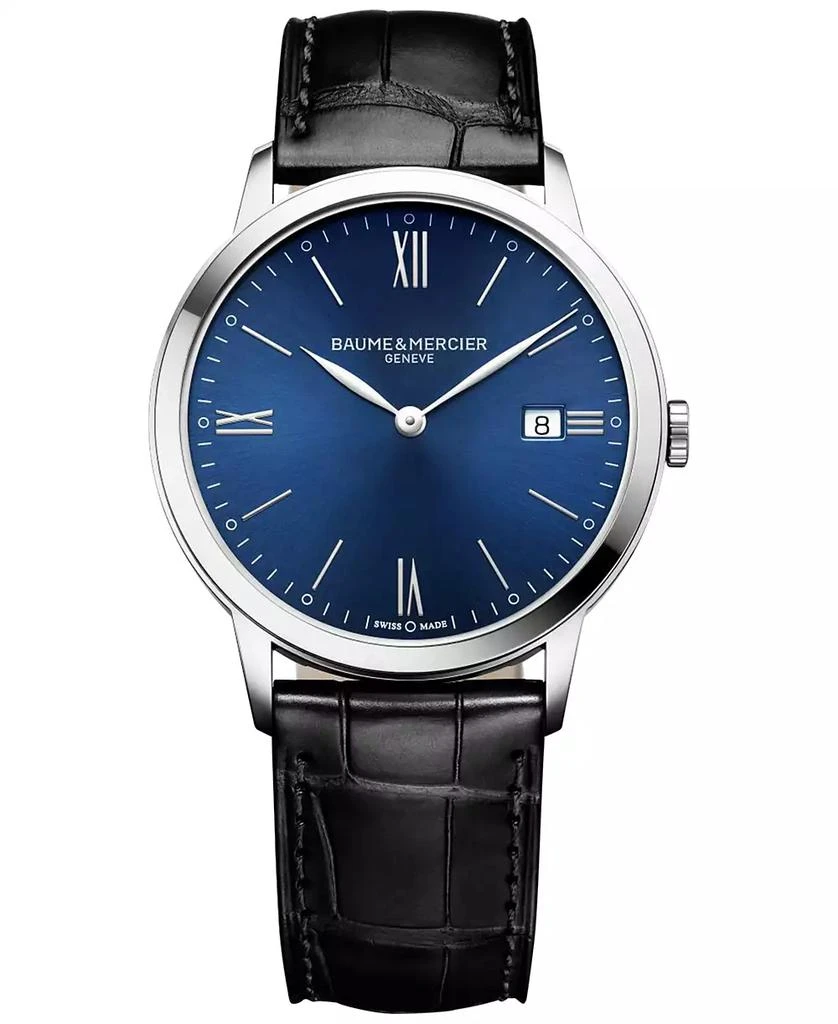 Baume & Mercier Men's Swiss Classima Black Leather Strap Watch 40mm M0A10324 1