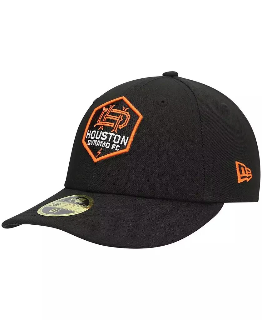 New Era Men's Black Houston Dynamo FC Primary Logo Low Profile 59FIFTY Fitted Hat 1