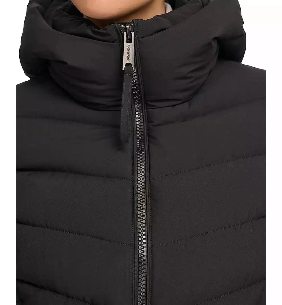 Calvin Klein Women's Hooded Stretch Puffer Coat, Created for Macy's 4