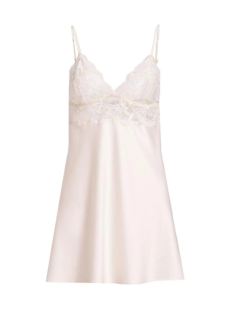 In Bloom Lacey Satin & Lace Sweetheart Chemise 1