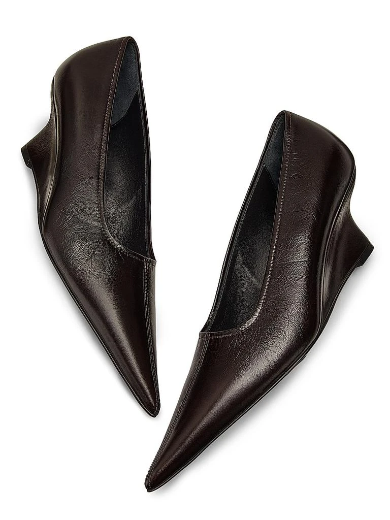 Totême Sharp 55MM Naplack Leather Wedge Pumps 6