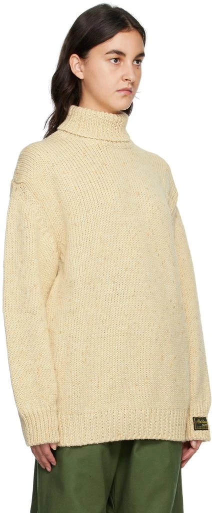 RAF SIMONS Off-White Metallic Thread Turtleneck 2