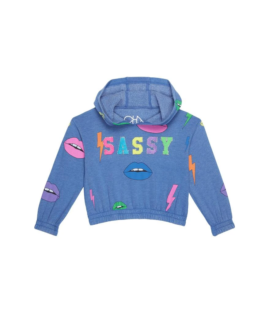 Chaser Lips & Bolts Vintage Fleece Hoodie with Chenille Patches (Toddler/Little Kids) 1