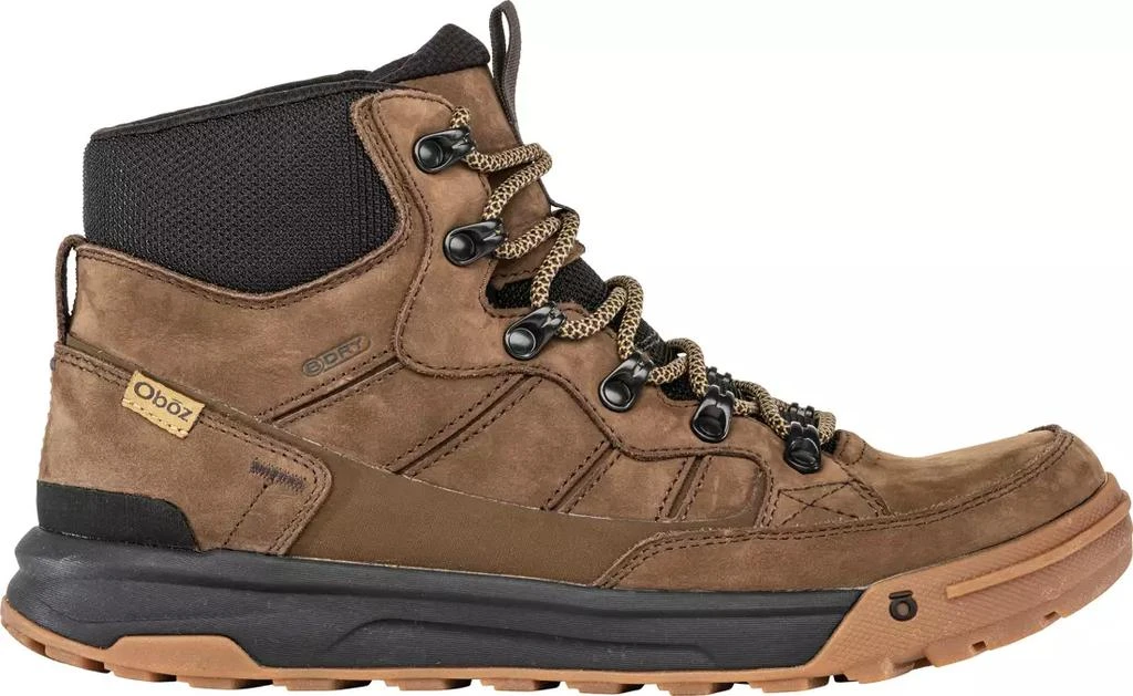 NEW OBOZ men\'s burke mid leather b-dry waterproof boots in nimbus gray Oboz Men main image 2