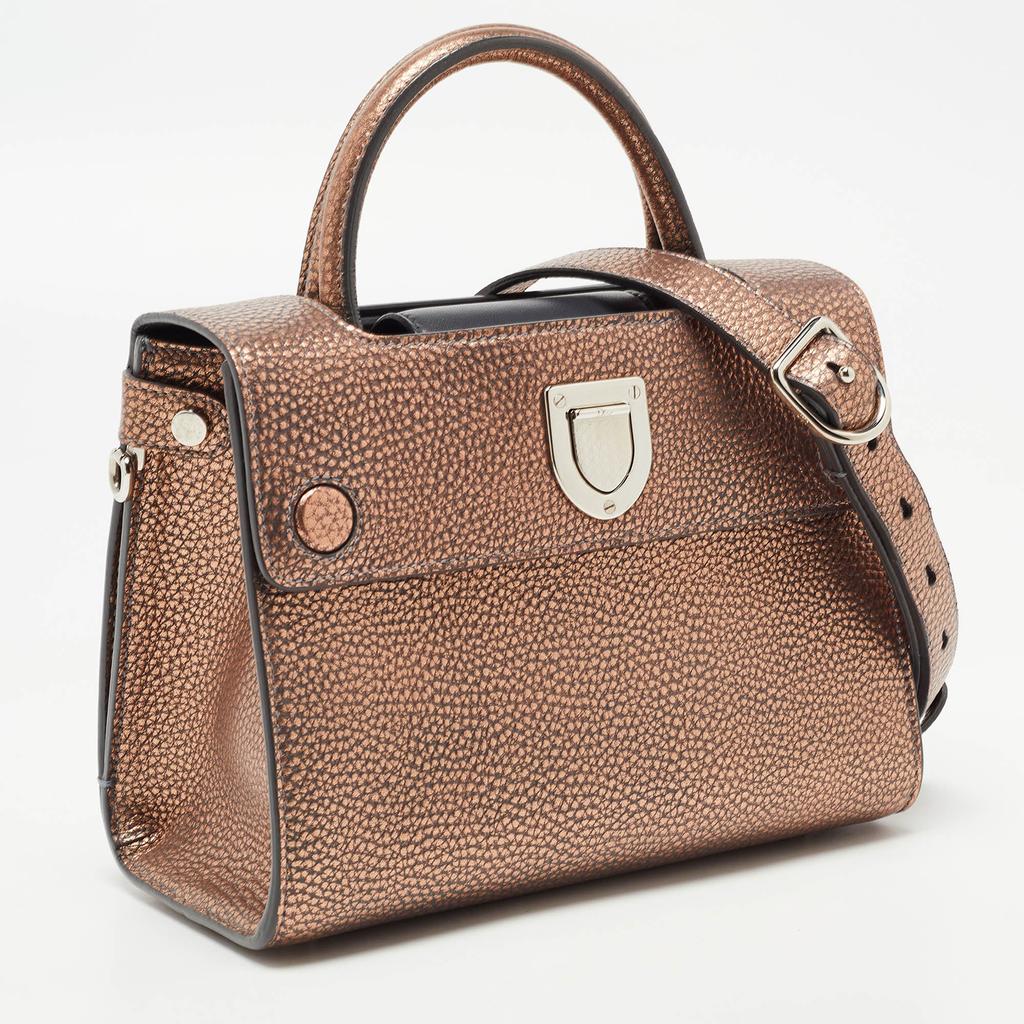 Dior Dior Bronze Leather Mini Diorever Tote