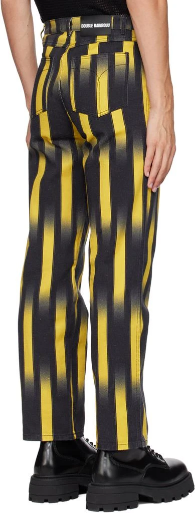 Double Rainbouu Black & Yellow Party Jeans 3