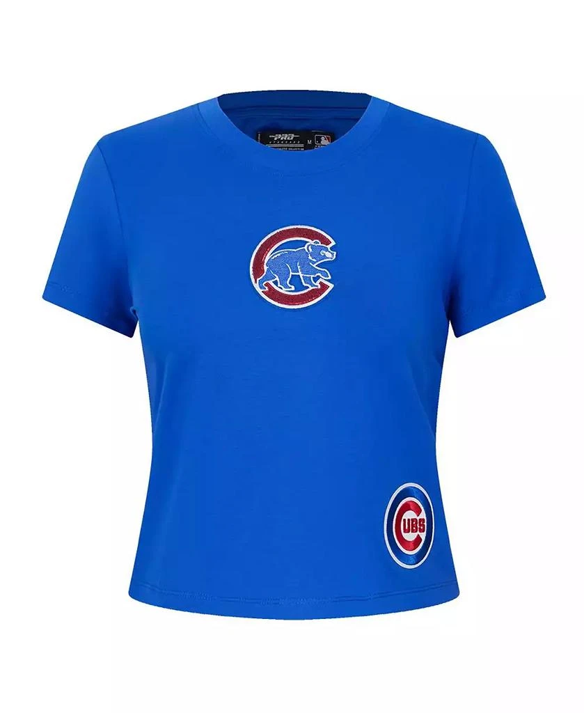 Pro Standard Women's Royal Chicago Cubs Game Day Classics Baby Doll Cropped T-Shirt 4