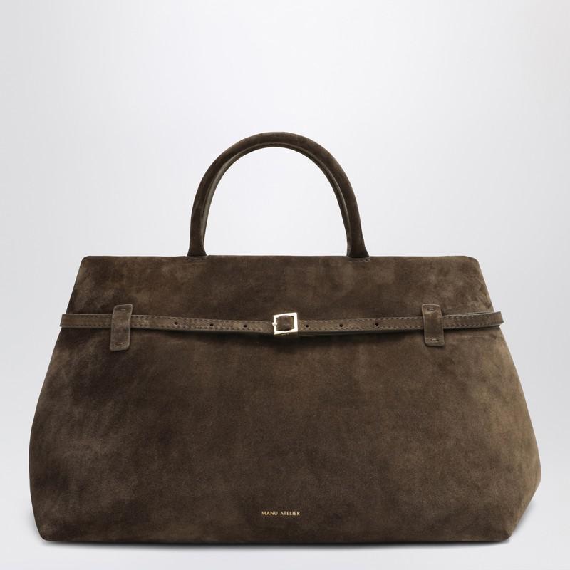 Manu Atelier Le Cambon 40 tobacco suede bag