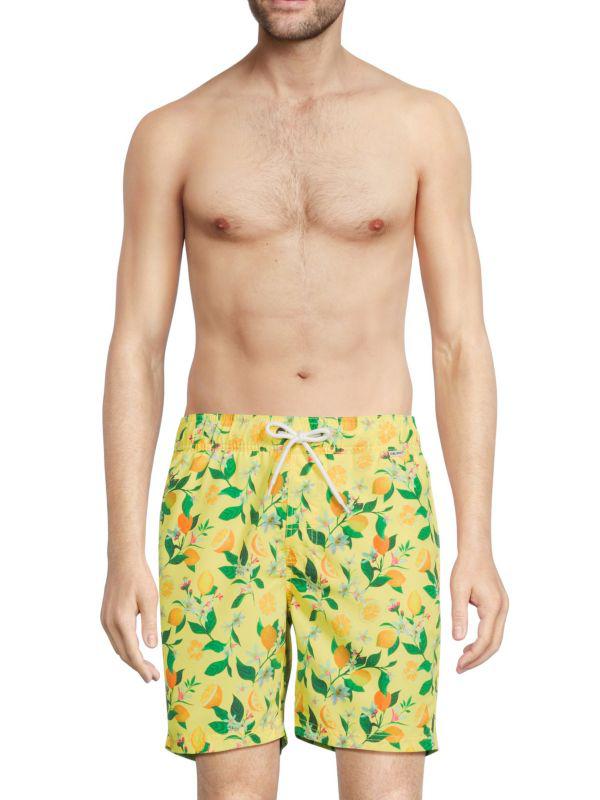 Blend Lemon Print Swim Shorts