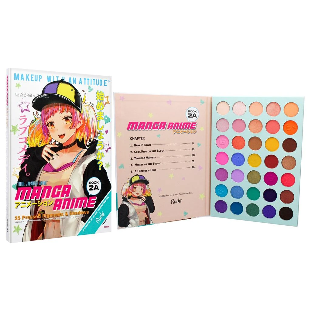 Rude Cosmetics Manga Anime 35 Eyeshadows Palette - Book 2A by  for Women - 1.34 oz Eye Shadow 3