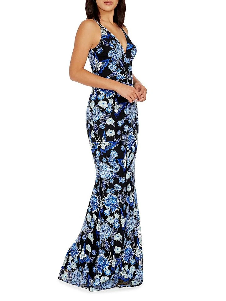 Dress The Population Sharon Floral Embroidered Mermaid Gown 3