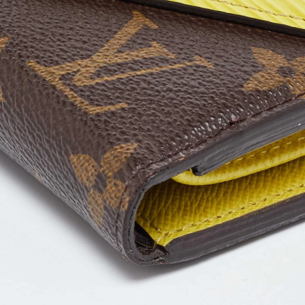 Louis Vuitton Louis Vuitton Yellow Epi Leather and Monogram Canvas Marie-Lou Wallet 12