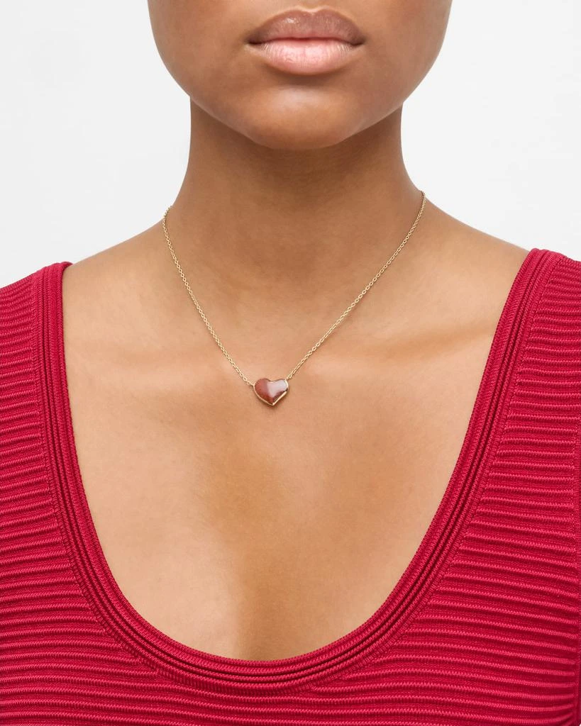 Jan Leslie Single Heart Gemstone Pendant Necklace, 18"L 2