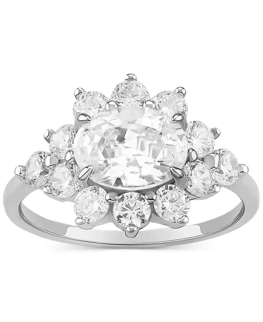 Giani Bernini Cubic Zirconia Oval Cluster Ring in Sterling Silver, Created for Macy's 3