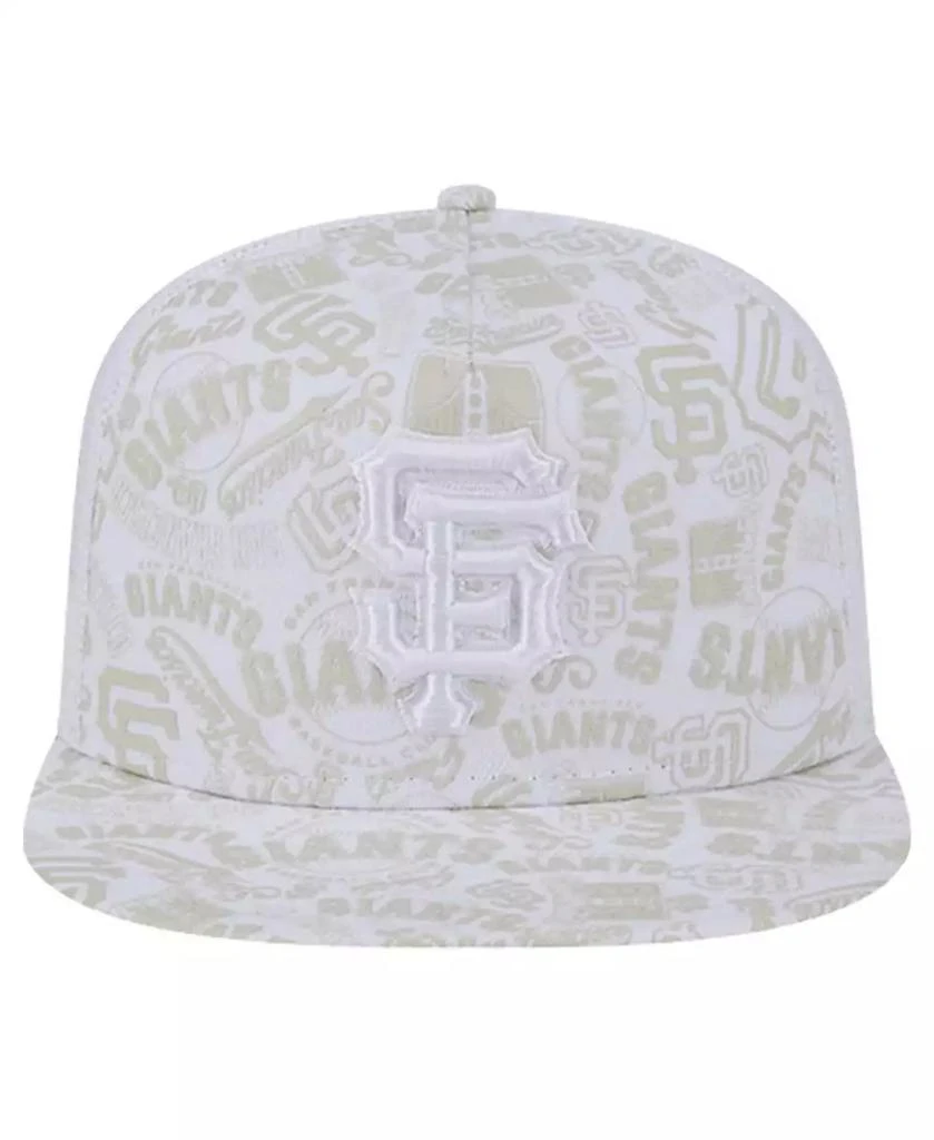 New Era Men's White San Francisco Giants Logo Dunes A-Frame Trucker 9FIFTY Snapback Hat 2
