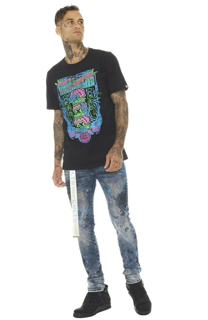 Cult Of Individuality Punk Super Skinny Stretch Jeans with Web Belt 3