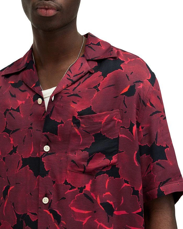ALL SAINTS Kaza Relaxed Fit Printed Short Sleeve Camp Shirt 4