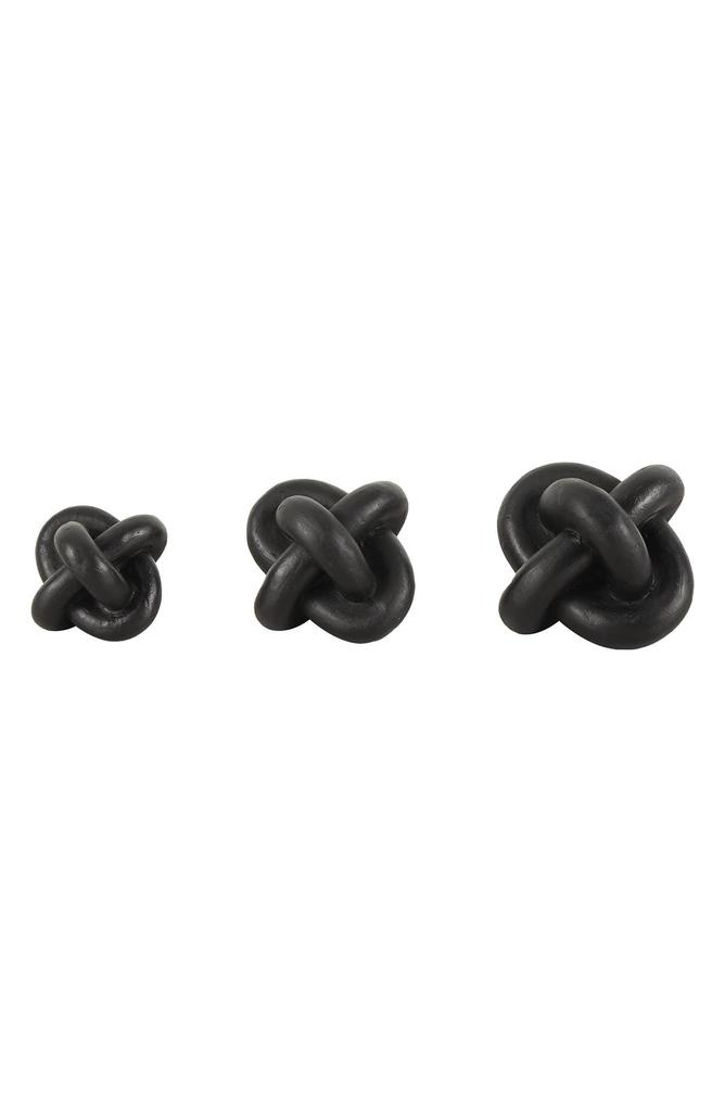 UMA Set of 3 Modern Knot Sculptures