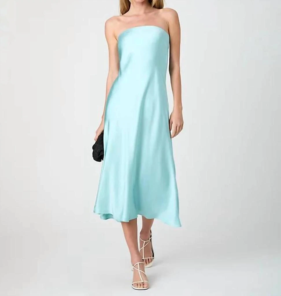 French Connection - Oona Satin Strapless Midi Dress  On Sale Now with Up  to 30% Off | Discover Exclusive Deals & Savings at BeyondStyle  Authentic French  Connection women > dresses >
