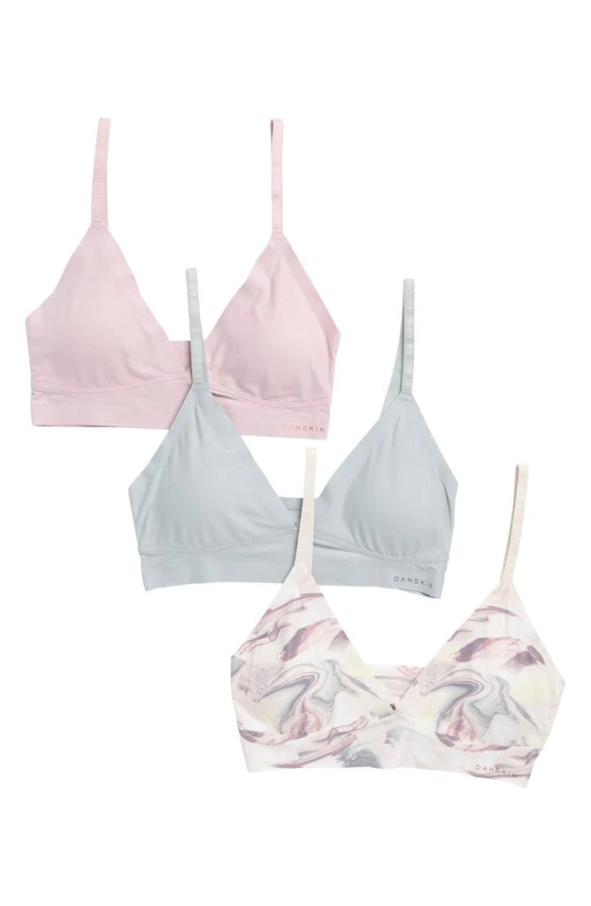 Danskin 3-Pack Brushed Micro Laser Lounge Bralettes 1