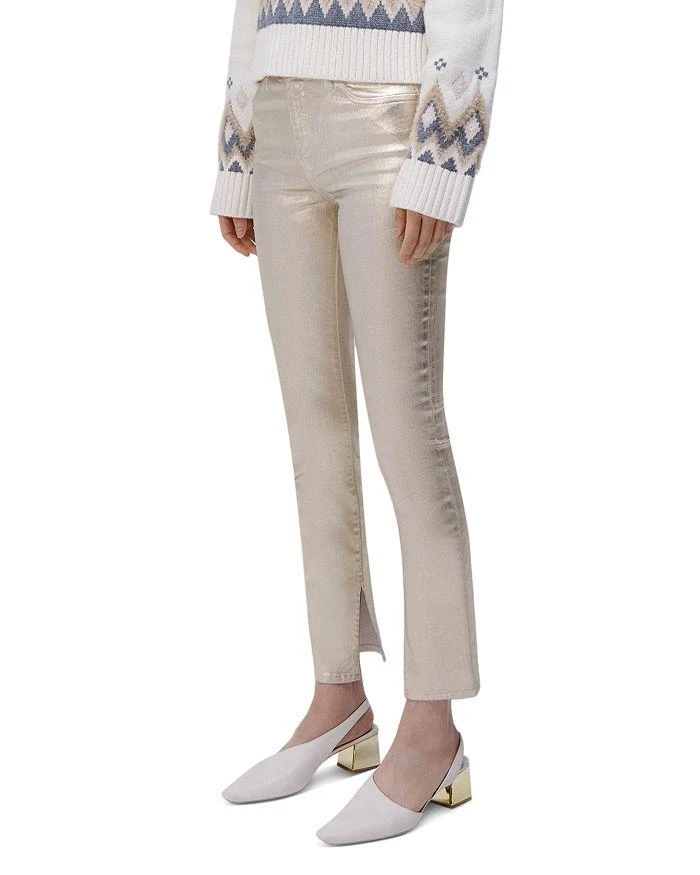 Jonathan Simkhai Jonathan Rae High Rise Ankle Skinny Jeans in Gold Foil 4