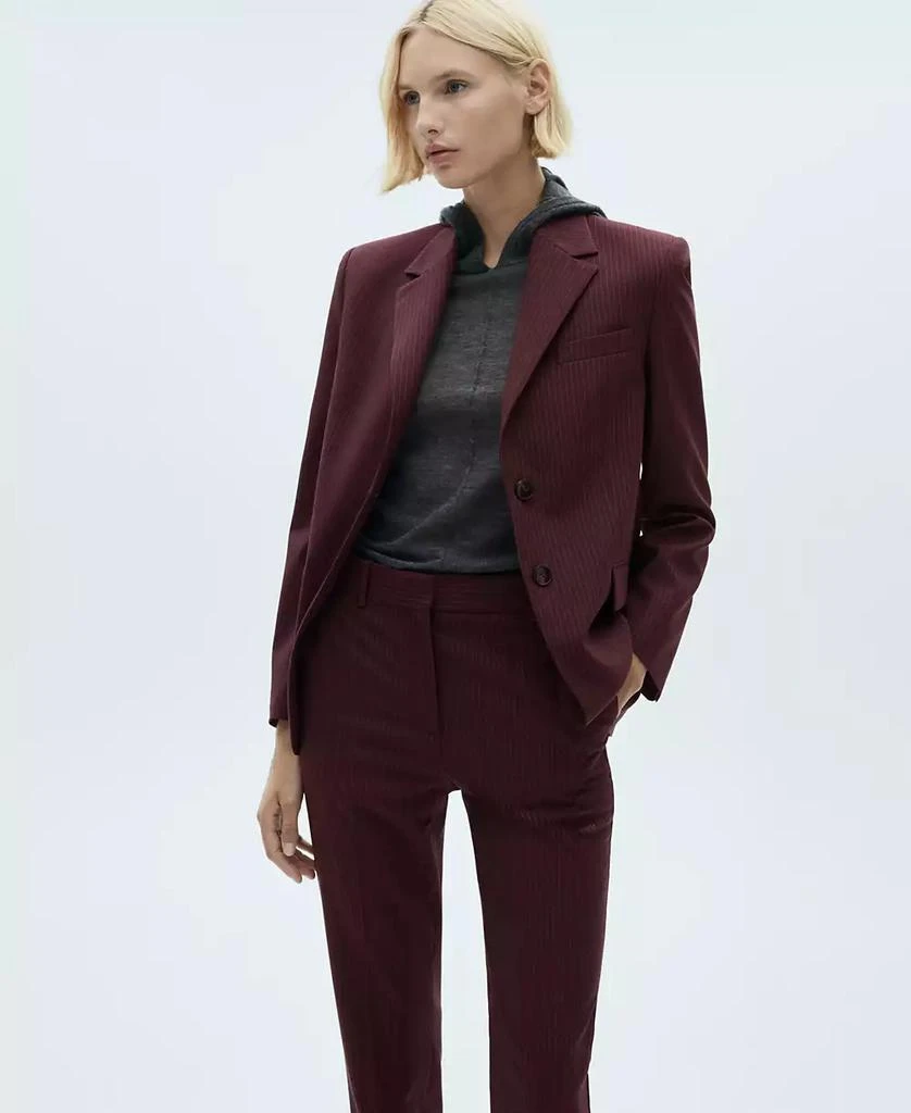 Mango Women's Pinstripe Suit Pants 6