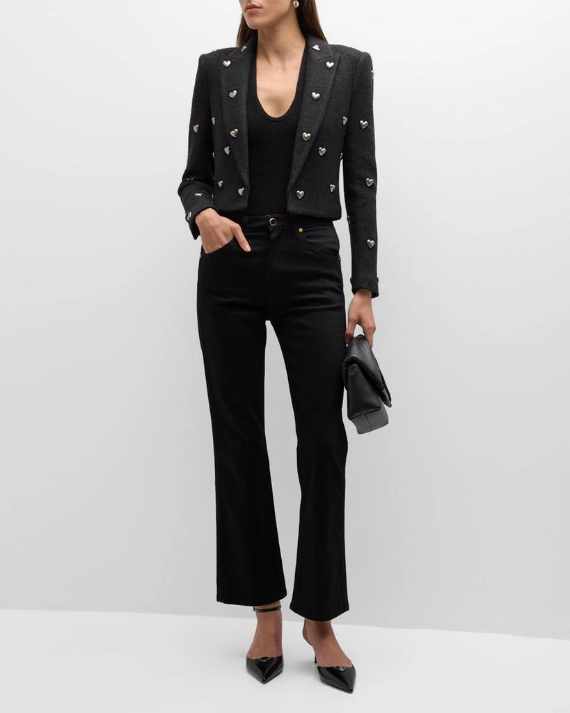 L'Agence Jen Cropped Blazer with Hearts 3