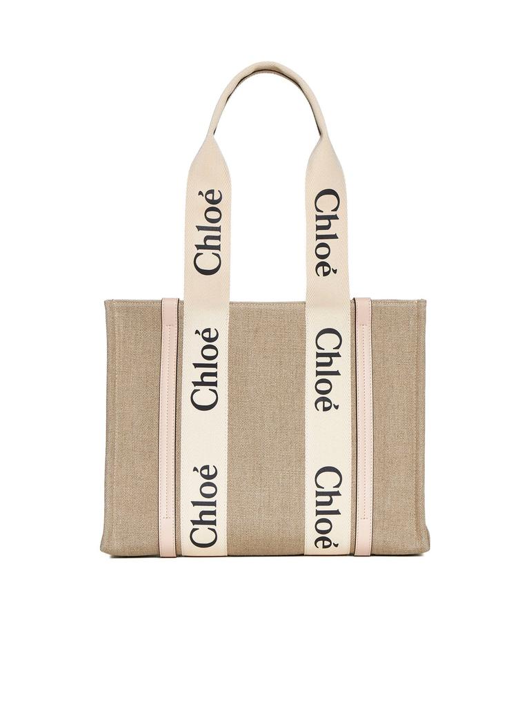 Chloé CHLOé | Medium Woody tote bag in linen | Women | PZ