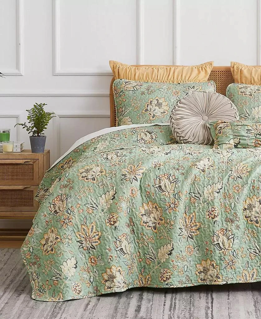 SOUTHSHORE FINE LINENS Jacobean Willow 7 Piece Quilt Set 2