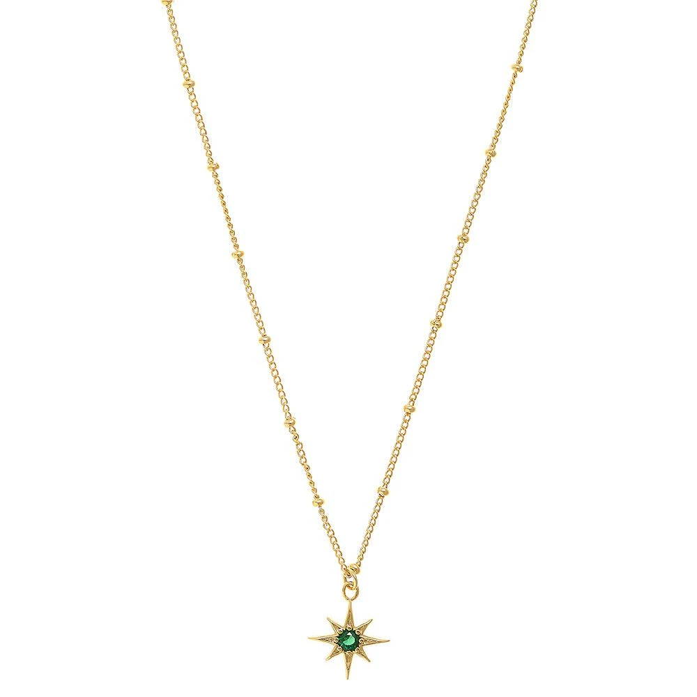 Orelia London Emerald Star Charm Necklace 1