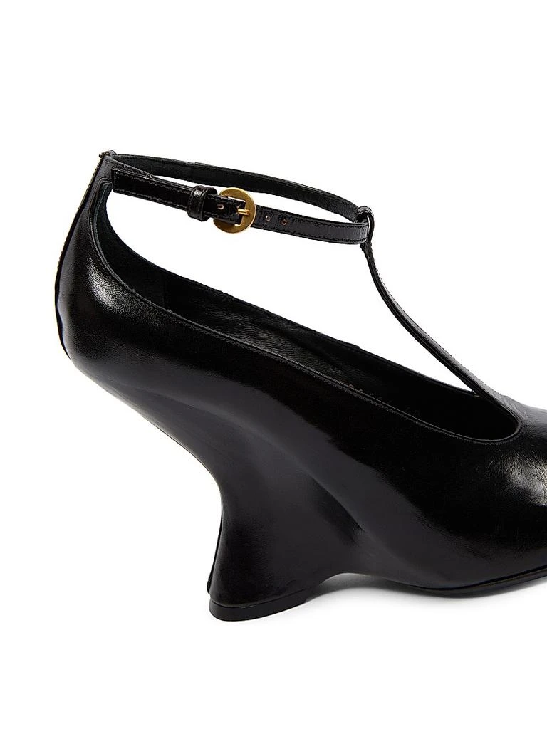Dries Van Noten 105MM Leather Wedge-Heel Pumps 6