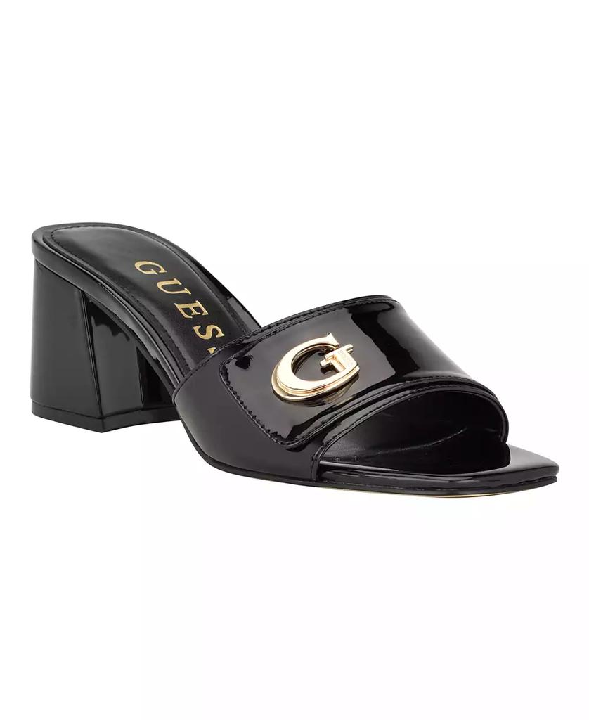 GUESS Women's Gallai Block Heel Slip-On Sandals