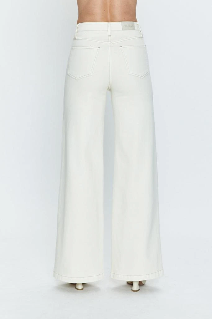 Pistola Denim Lana High Rise Ultra Wide Leg - Ecru 4