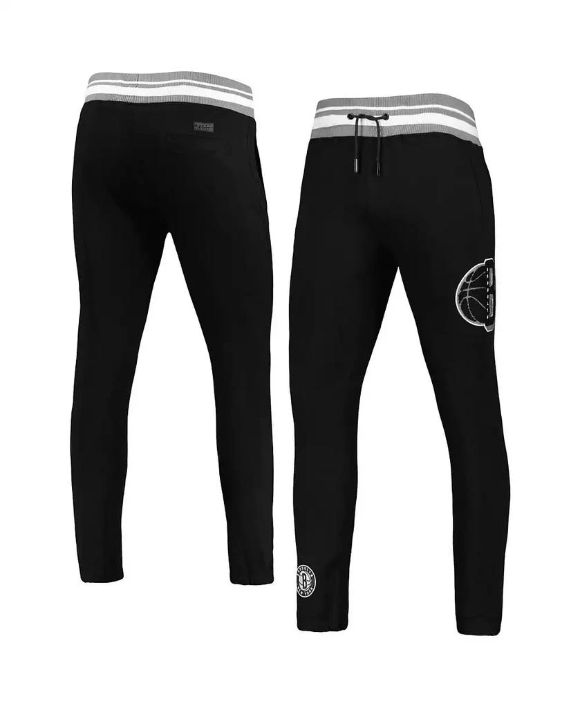 Pro Standard Men's Black Brooklyn Nets Mash Up Capsule Sweatpants 1