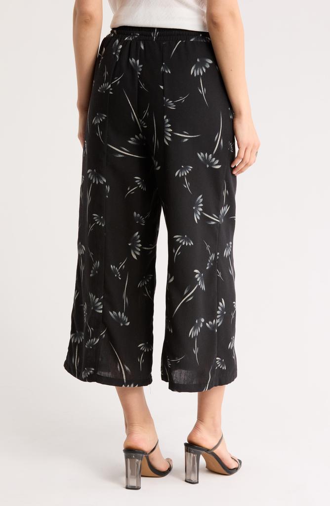DR2 by Daniel Rainn Floral Crop Wide Leg Pull-On Pants