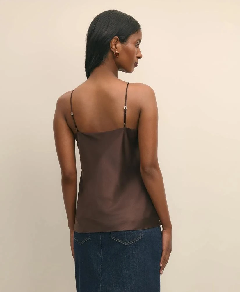 Brooks Brothers V-Neck Cami in Washable Silk Charmeuse 4