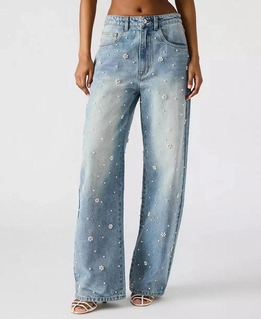 Steve Madden Women's Denim Fianna Barrel-Leg Jeans 1